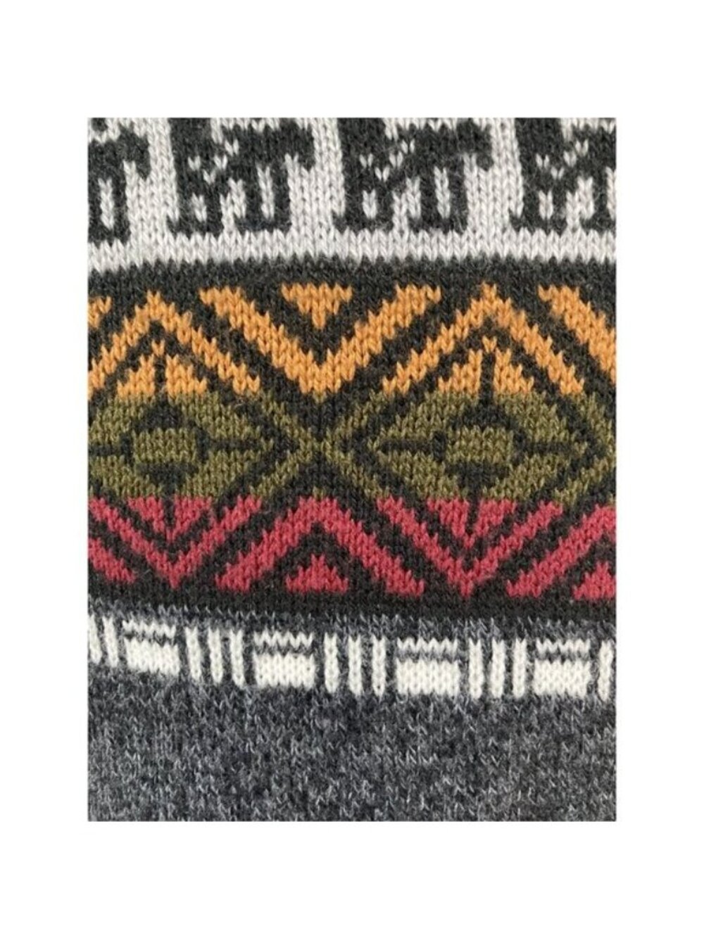 Aylins Peru Alpaca Wool Sweater M Fair Isle Nordic Andean Boho Folk Artisan Knit - Picture 10 of 13
